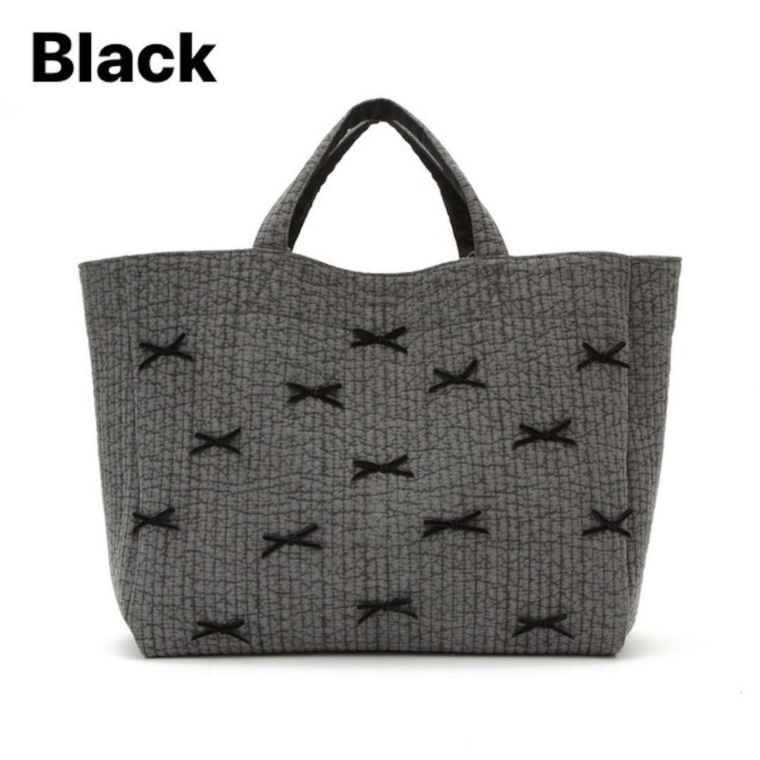 takt‼️ Gypsohila ❣️リボン装飾 エコバッグ グレー