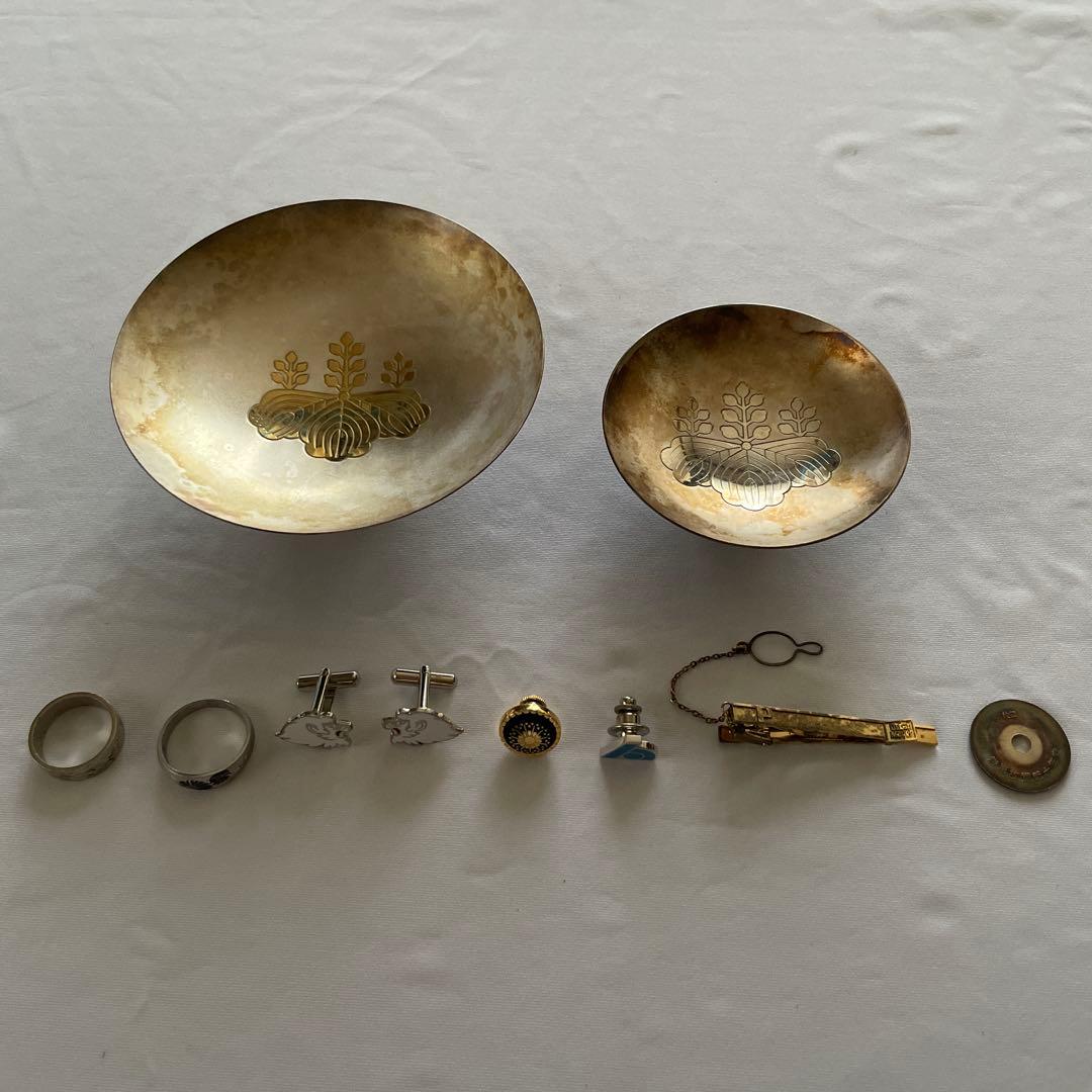 純銀製品 銀杯 指輪 ネクタイピン カフス他