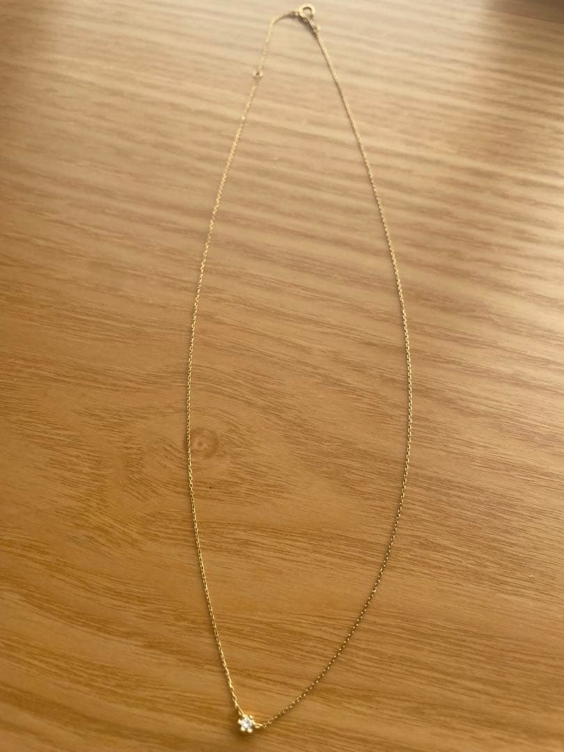 ete k18 一粒 ダイヤモンド ネックレス