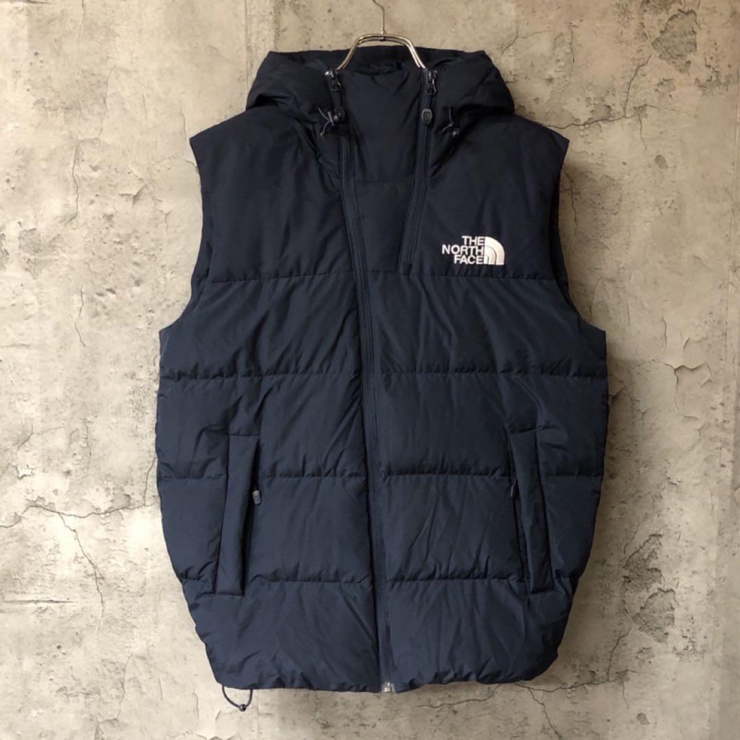 美品　ザノースフェイス　ダウンベスト　キルティングベスト　ネイビー　メンズL