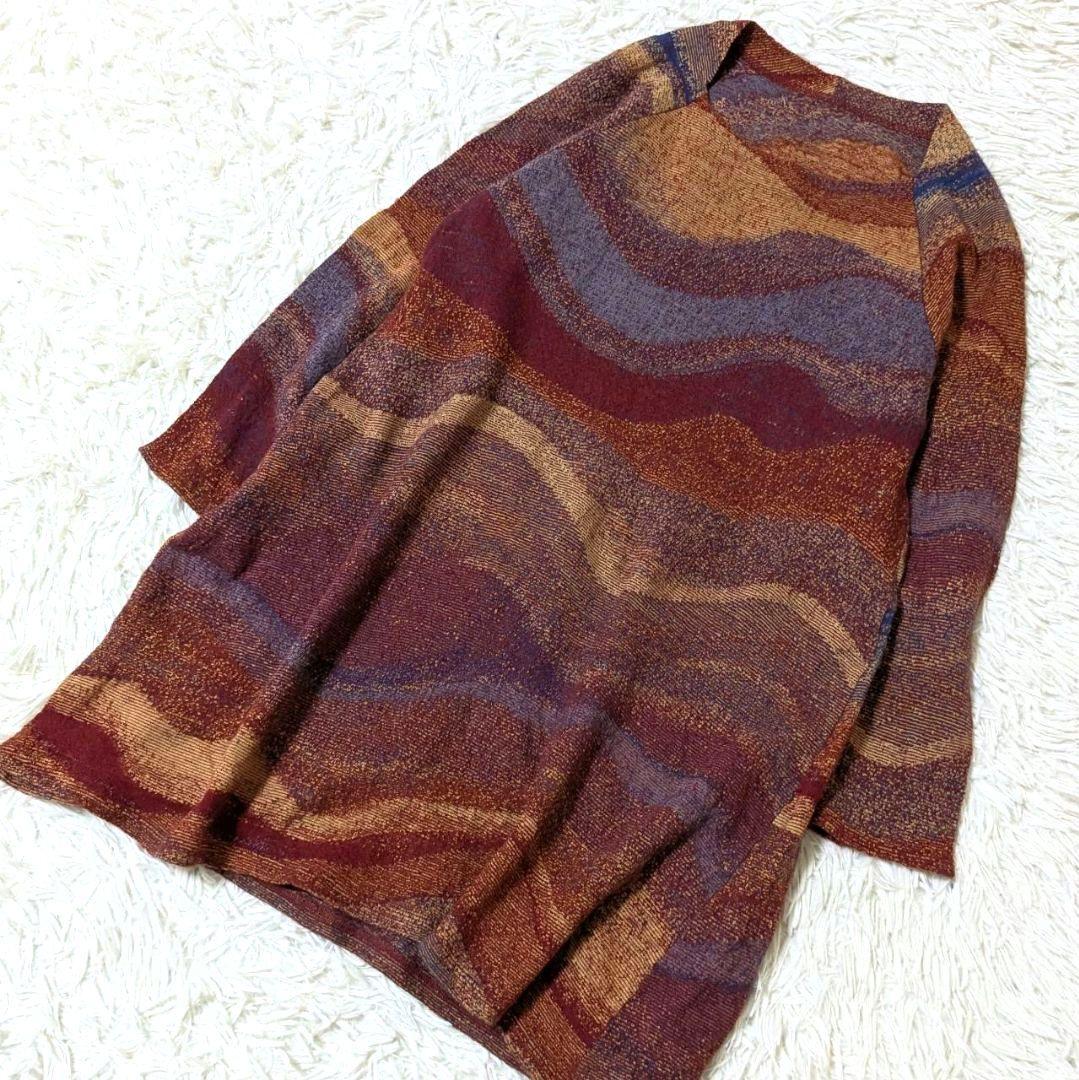 ヨーガンレール 現行 サハラチュニック 総柄 赤系 M