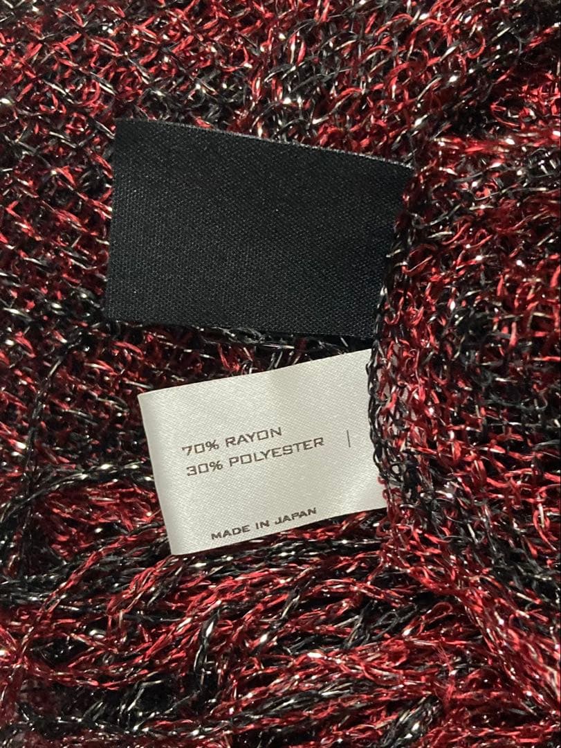 NUMBER (N)INE 05S/S ナイトクローラー期 赤×黒のラメストール