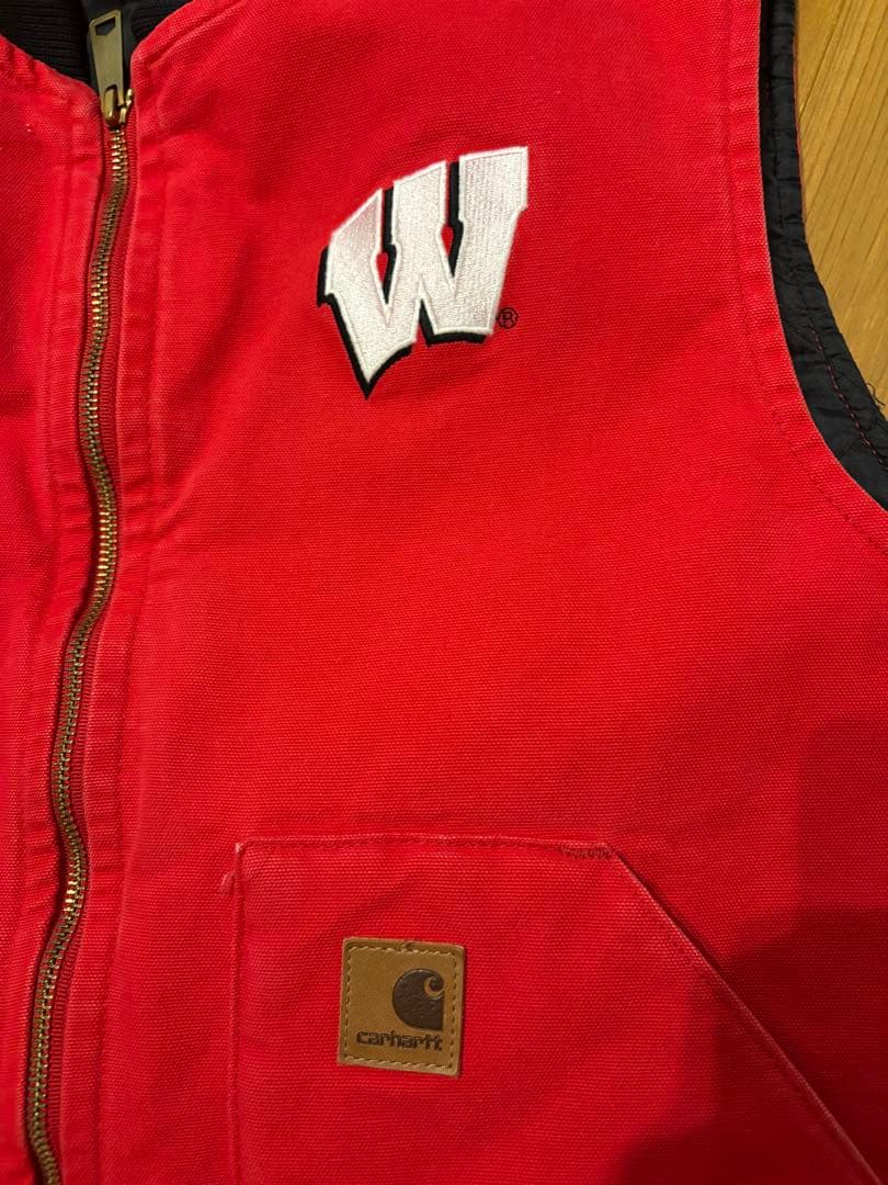 青*ダ様 Carhartt ダックベスト　赤色　カーハート