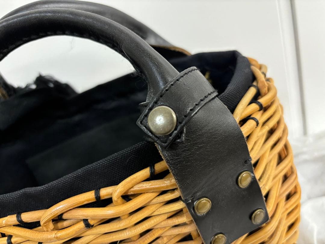 エバゴス ebagos ブライドルレザー 紅藤 カゴバッグ