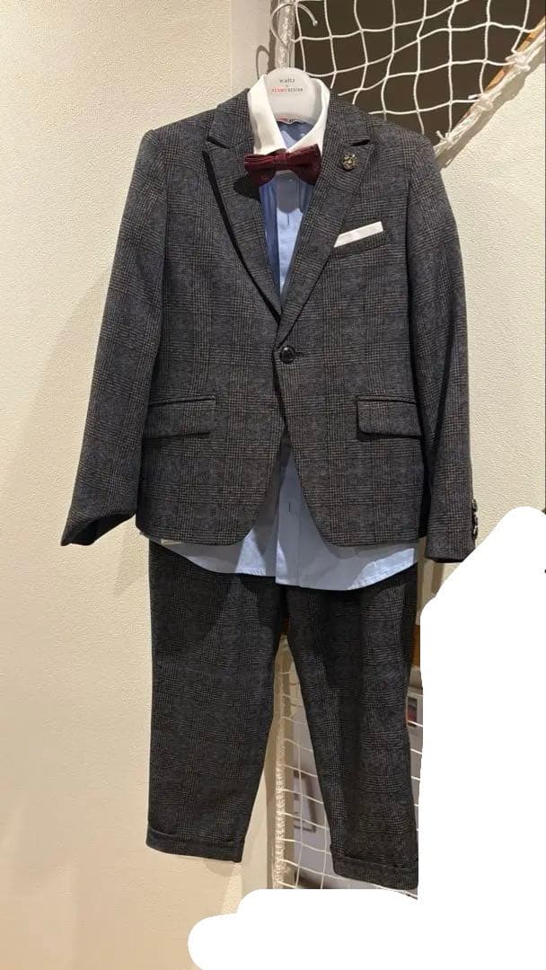 waltz by BEAMS DESIGN スーツ 蝶ネクタイ 灰色 130cm