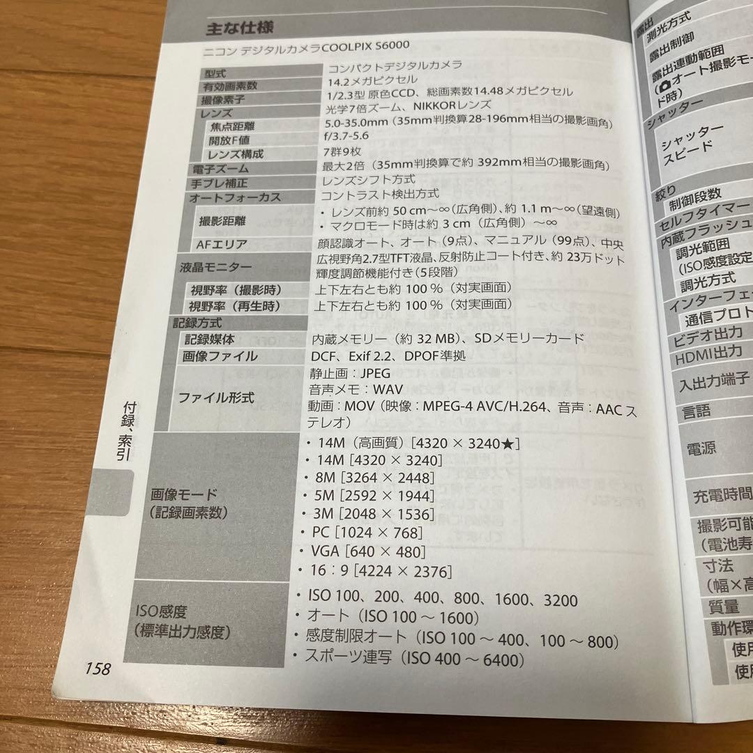 Nikon COOLPIX P6000 予備バッテリー、SDカード、充電器付き