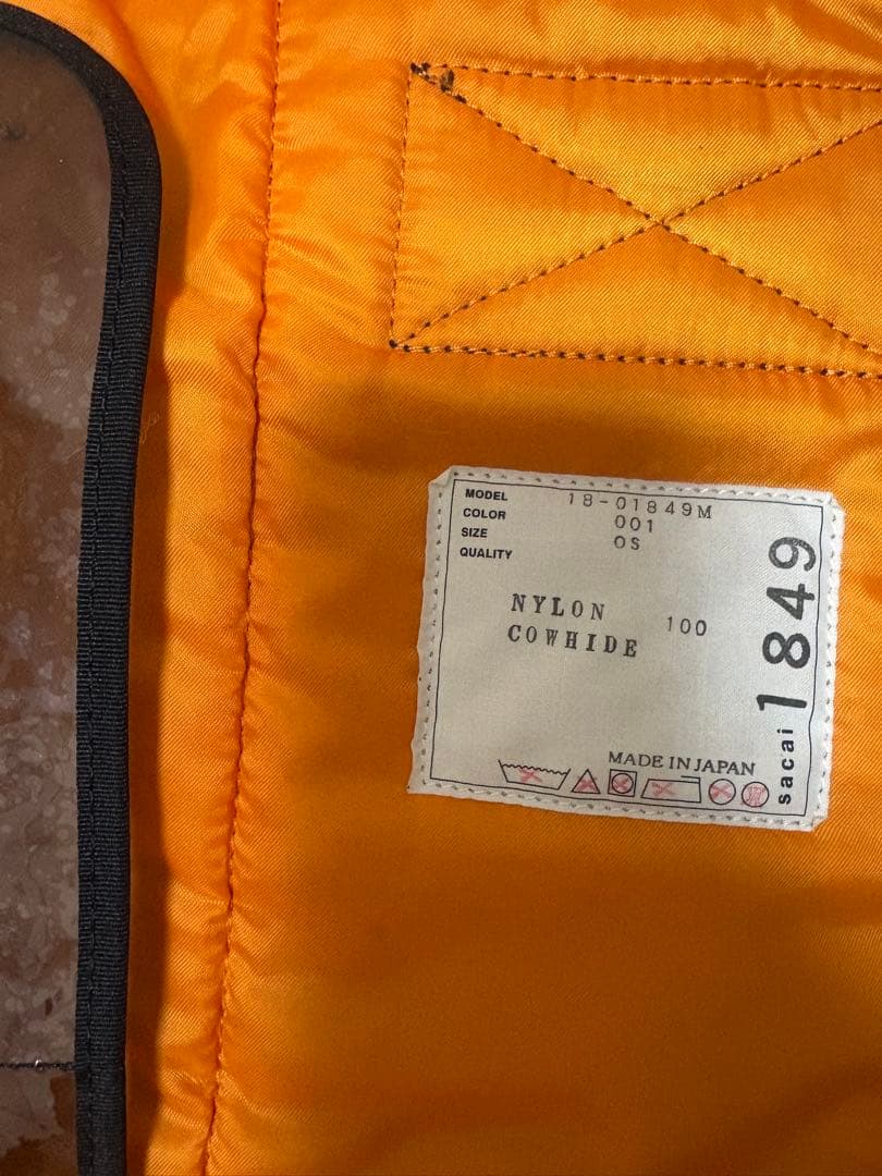 希少レアモデル　sacai porter ドラムバッグ　ボストンバッグ　黒