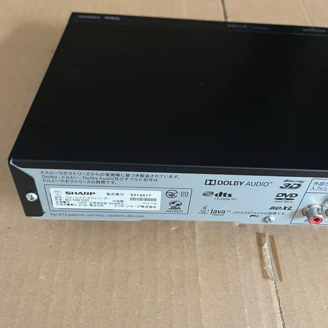 SHARP AQUOS BD-NW1200 ブルーレイレコーダ HDD1TB