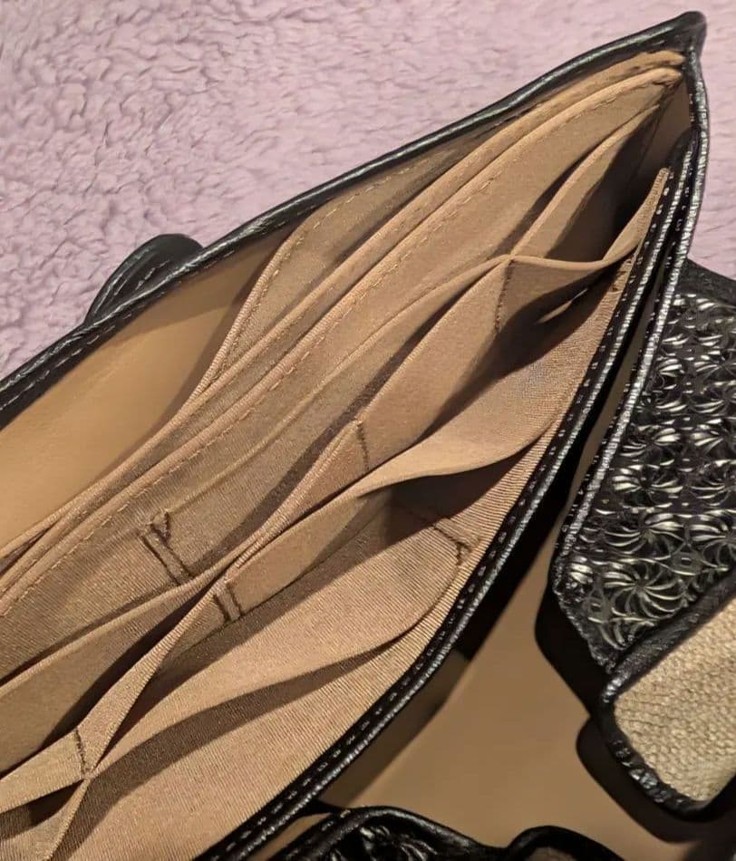 【未使用】ヒロコハヤシ 長財布 HIROKO HAYASHI 麻×レザー素材