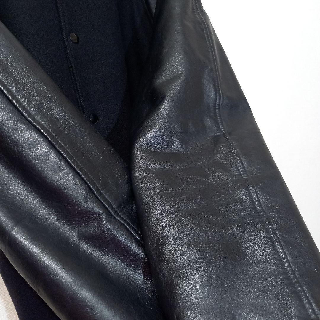 黒！USA製 GOLDEN BEAR 袖レザー スタジャン アワードジャケット