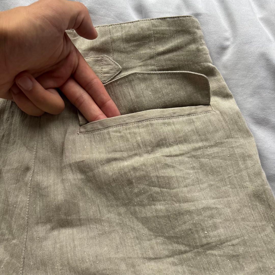 ISSEY MIYAKE 80s 筆タグ リネン バルーン 7分丈 M 日本製