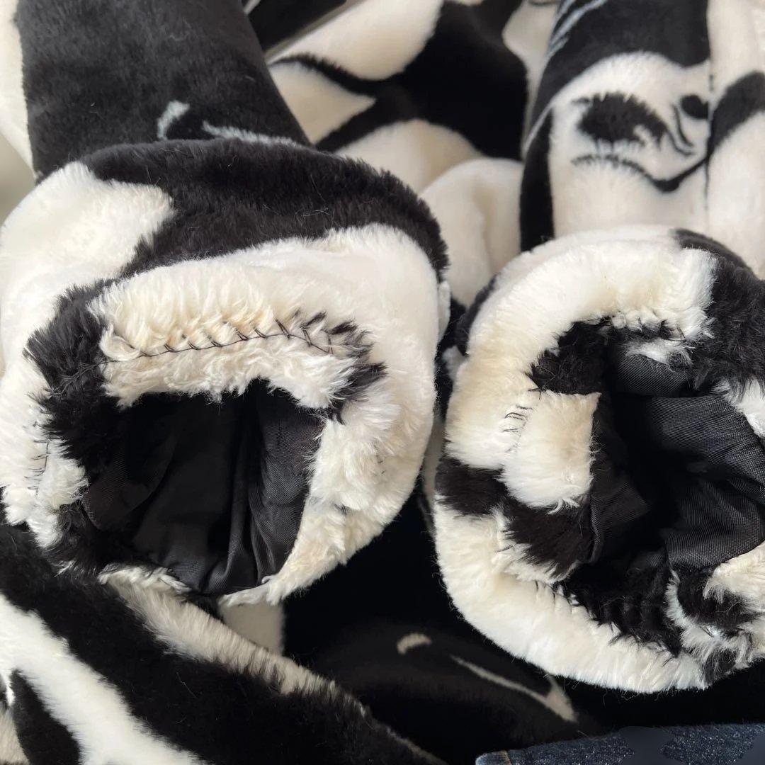 80s DONNYBROOK USA製 face柄 fakefar coat