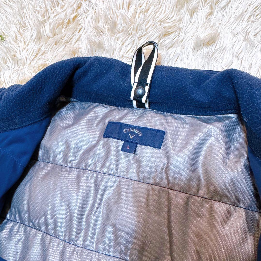 最終価格！【美品】キャロウェイ　中綿　ダウンジャケット　ネイビー　レディース　L