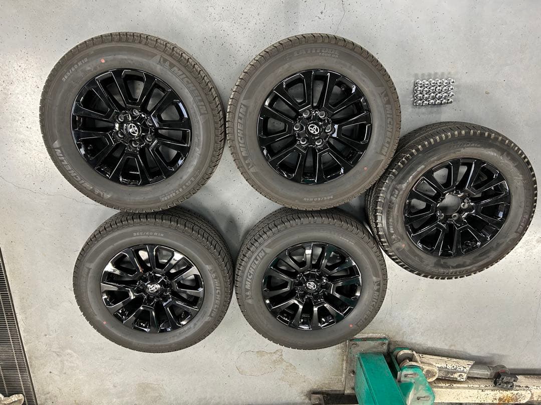 手渡し限定！150後期プラドのブラックエデションタイヤホイール(5本！)