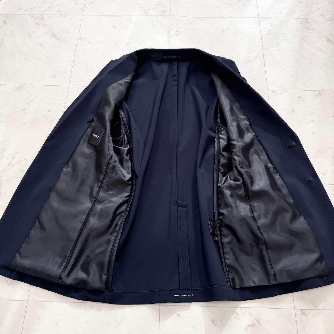 【美品】Theory セオリー トラベルスーツ ジャージー ビジネス ネイビー