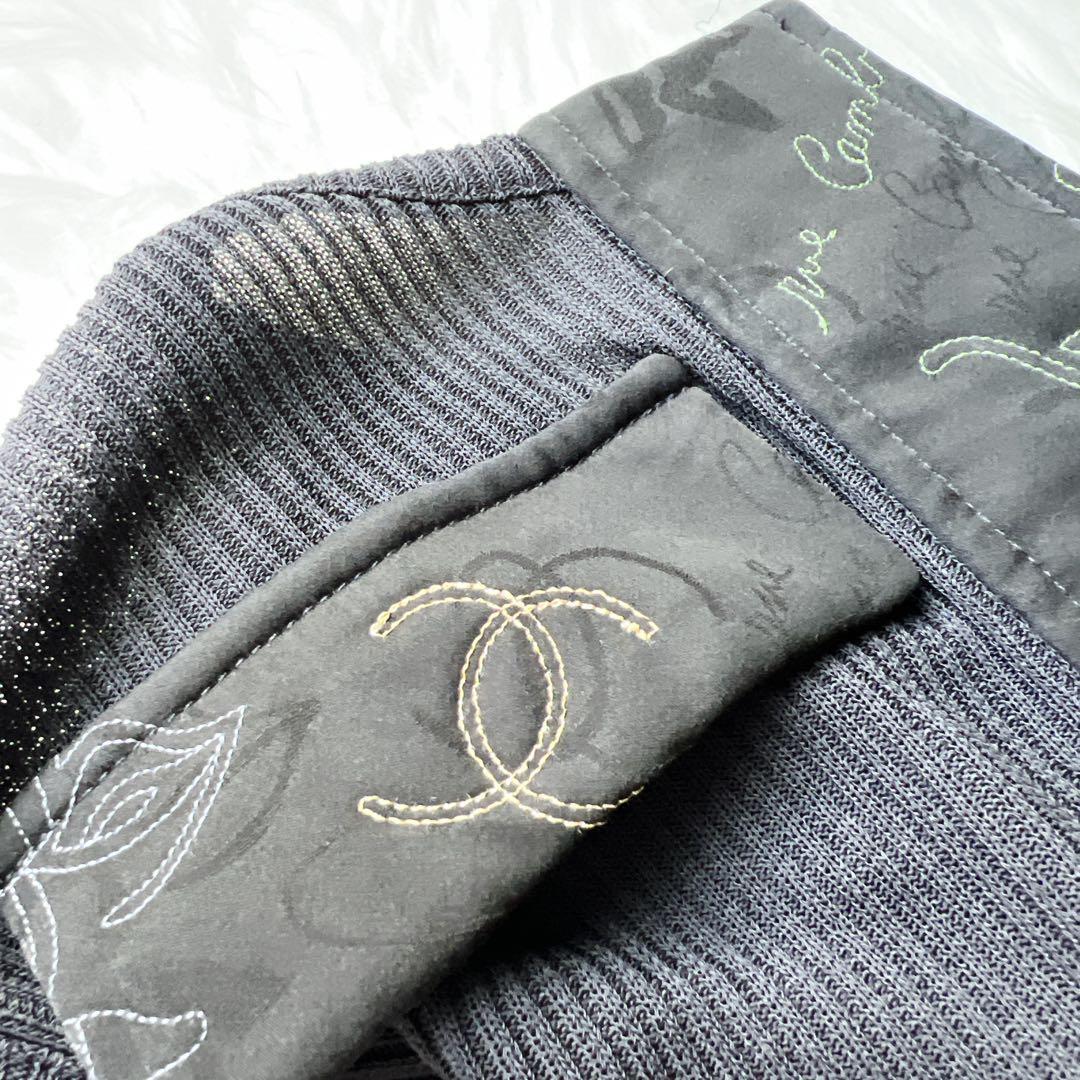 美品　CHANEL シャネル　トップス　シルク　刺繍　エンブロイダリー　ベスト