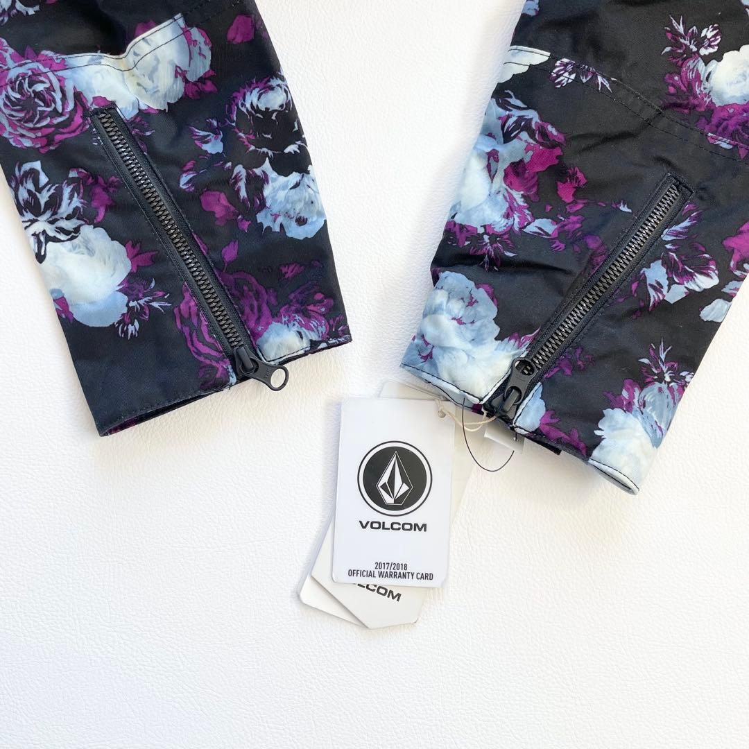 4440【新品タグ付き】ボルコム スノボウェア ジャケット 花柄 レディース 黒