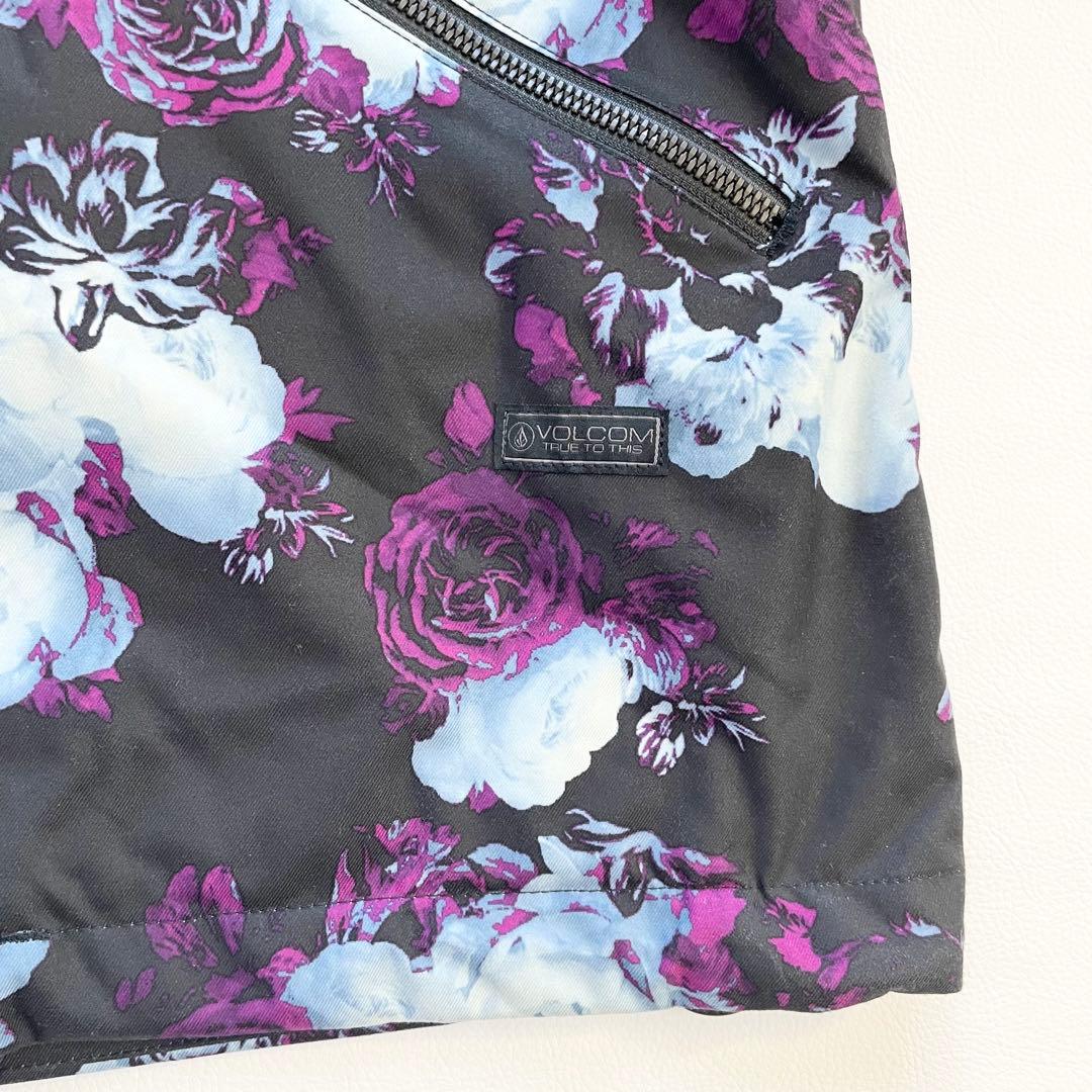 4440【新品タグ付き】ボルコム スノボウェア ジャケット 花柄 レディース 黒