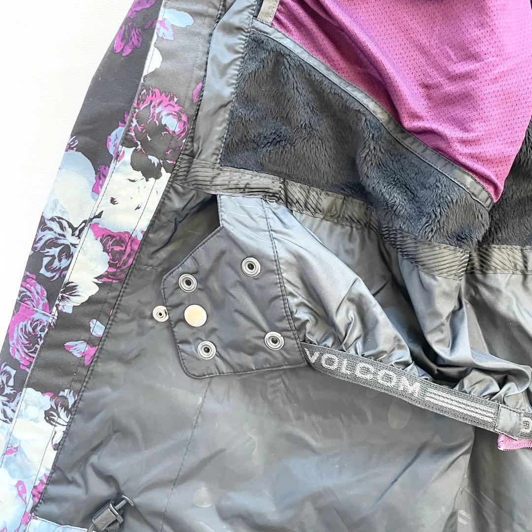 4440【新品タグ付き】ボルコム スノボウェア ジャケット 花柄 レディース 黒