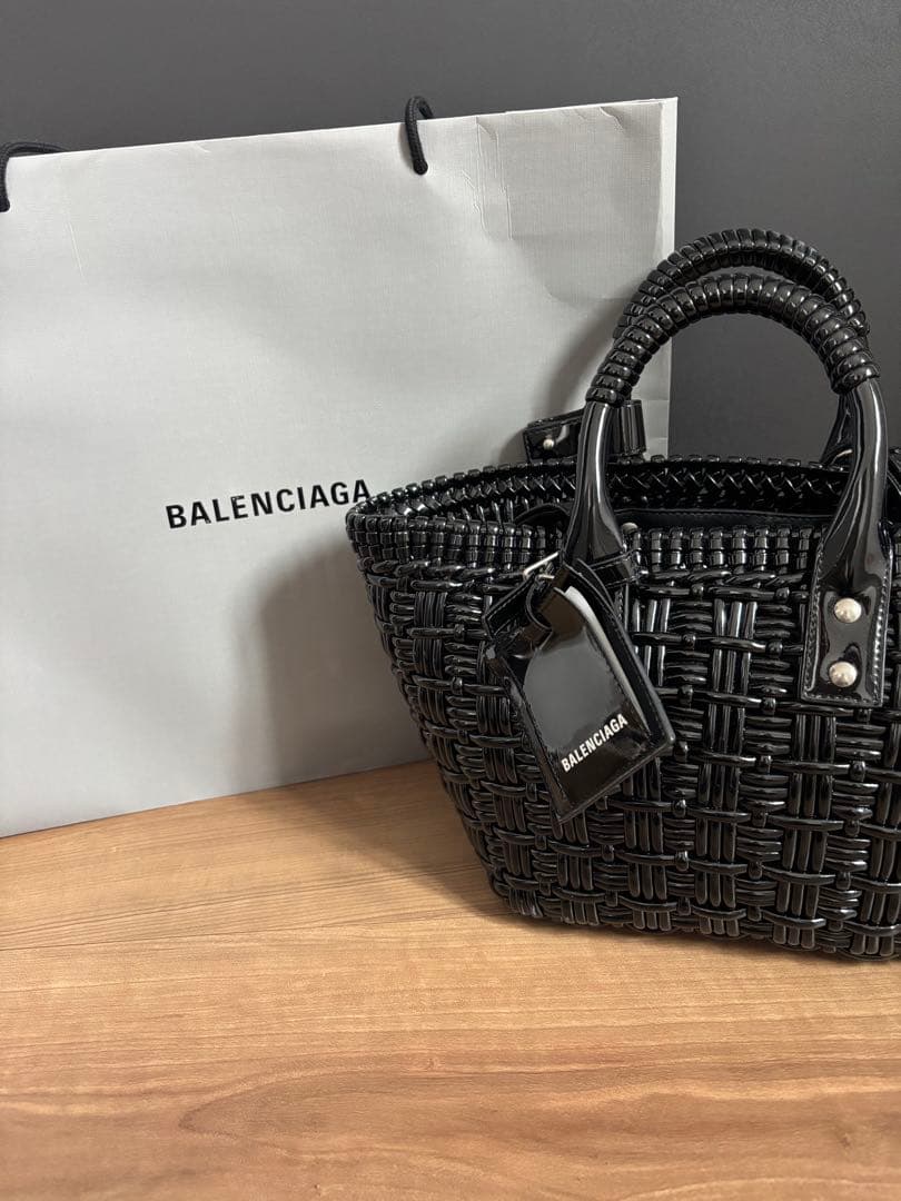 BALENCIAGA ビストロXSブラック かごバッグ