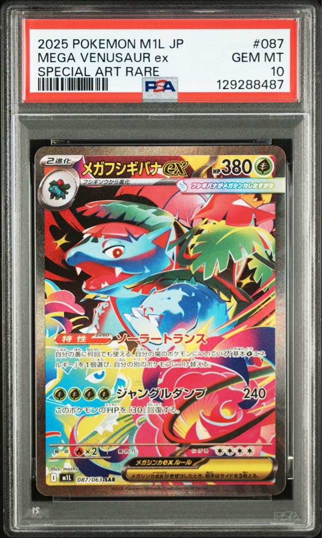 ☆PSA10☆進化ライン フシギダネ フシギソウ メガフシギバナex SAR