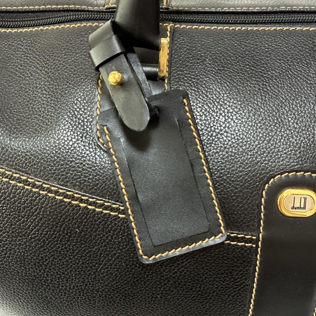 美品✨dunhill ダンヒル ボストンバッグ 大容量 レザー ダークブラウン