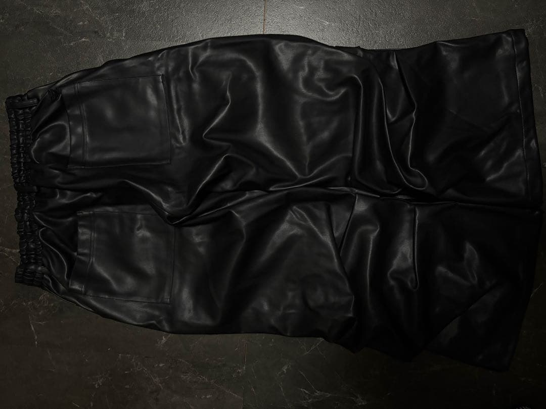 【即日発送】 amnjx blackrose トラックパンツ レザー 平本蓮