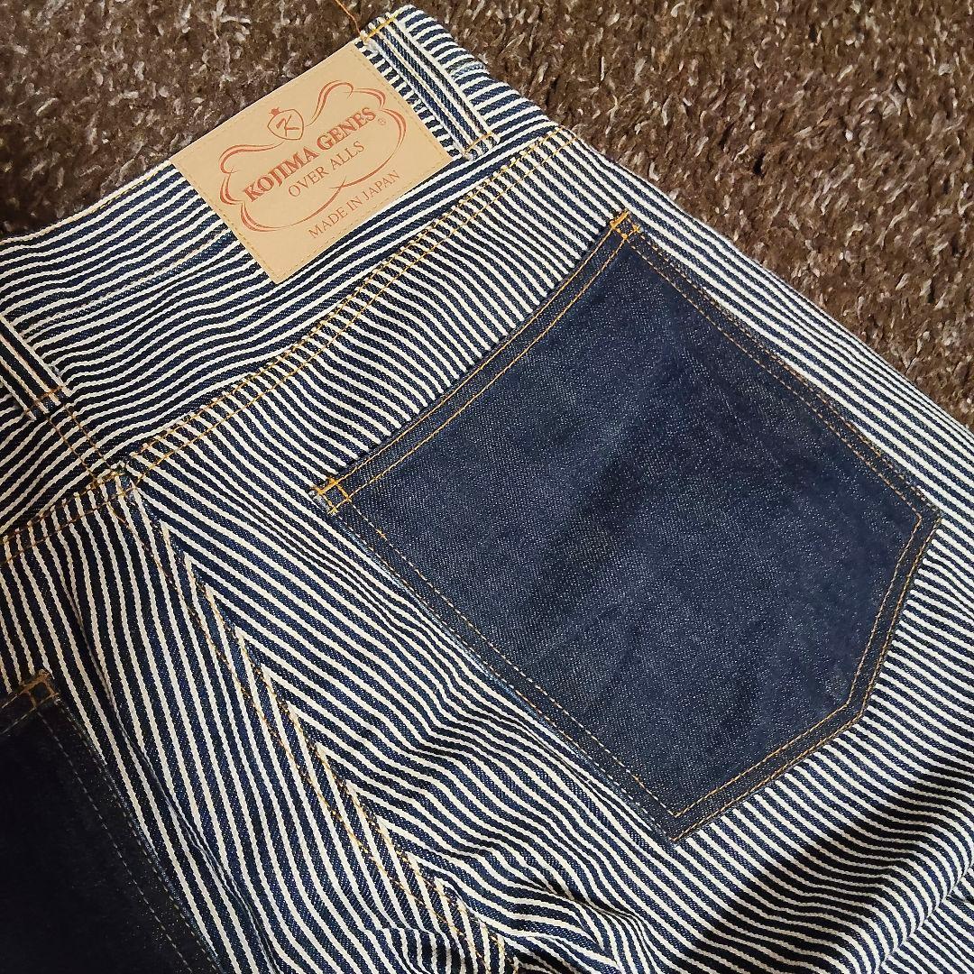 スヌーピー 児島ジーンズ 岡山デニム ヒッコリー デニムパンツ クロップド L