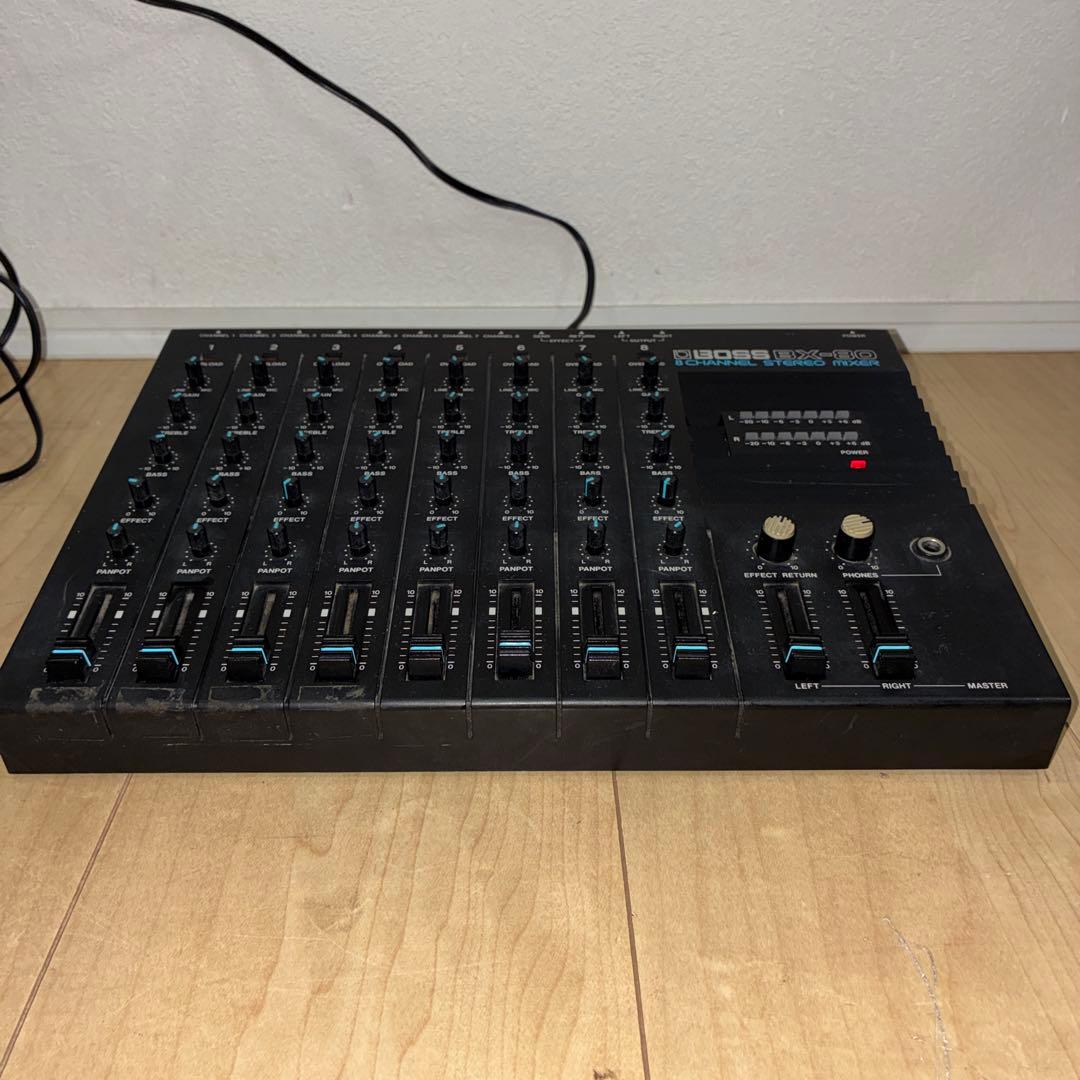 動作ok BOSS 8チャンネルステレオミキサー アナログミキサー BX-80