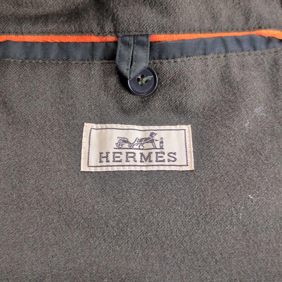 【美品】HERMES 裏地カシミヤ 中綿 フーデッド ダッフルコート