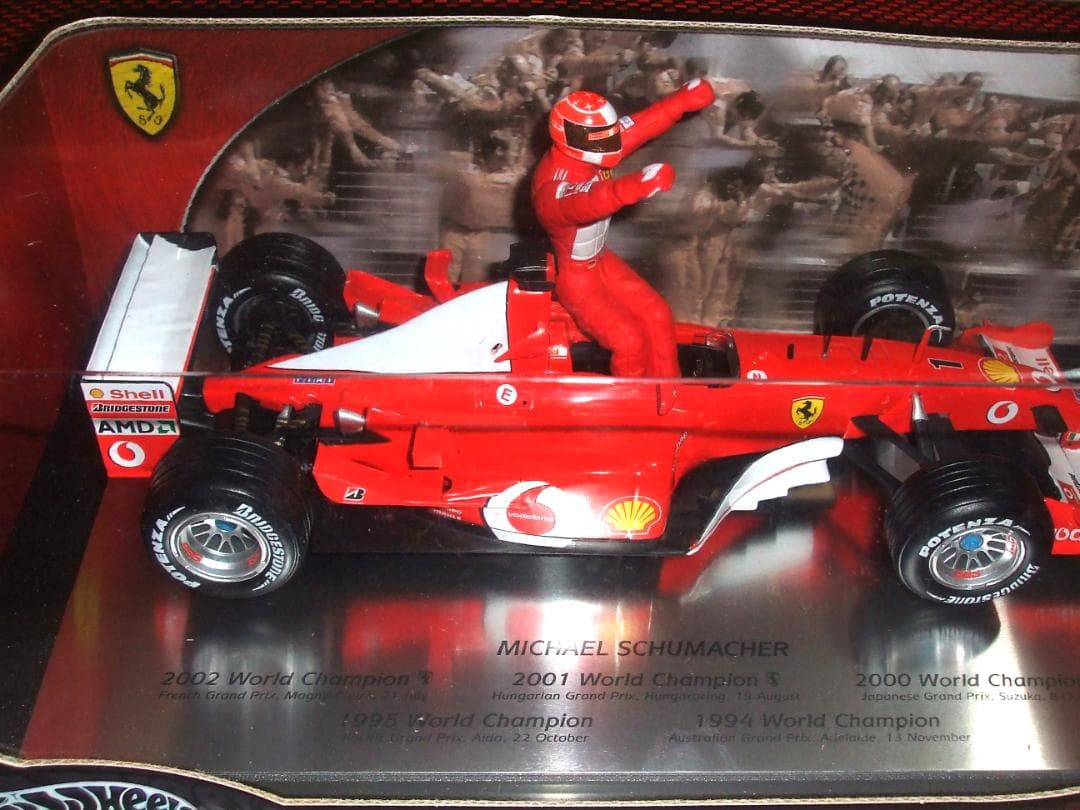 美品　ミハエル・シューマッハ　5年連続　WC　優勝記念　マテル　１／１８