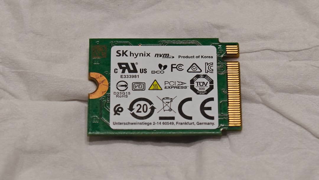 ②★中古品★SK hynix BC511 NVMe 256GB SSD