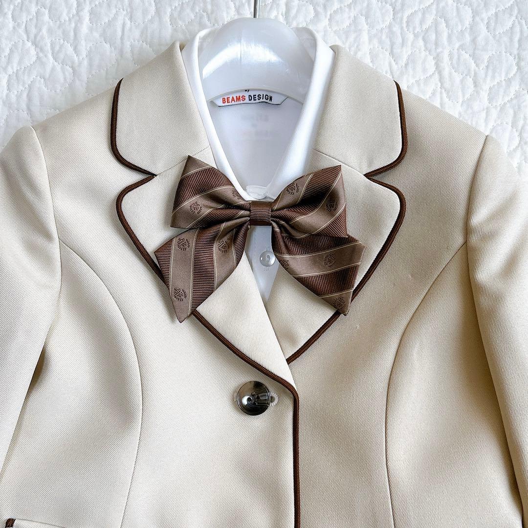 ビームスデザイン 120 フォーマル 入学式 卒園式 ベージュ系 チェック 女子