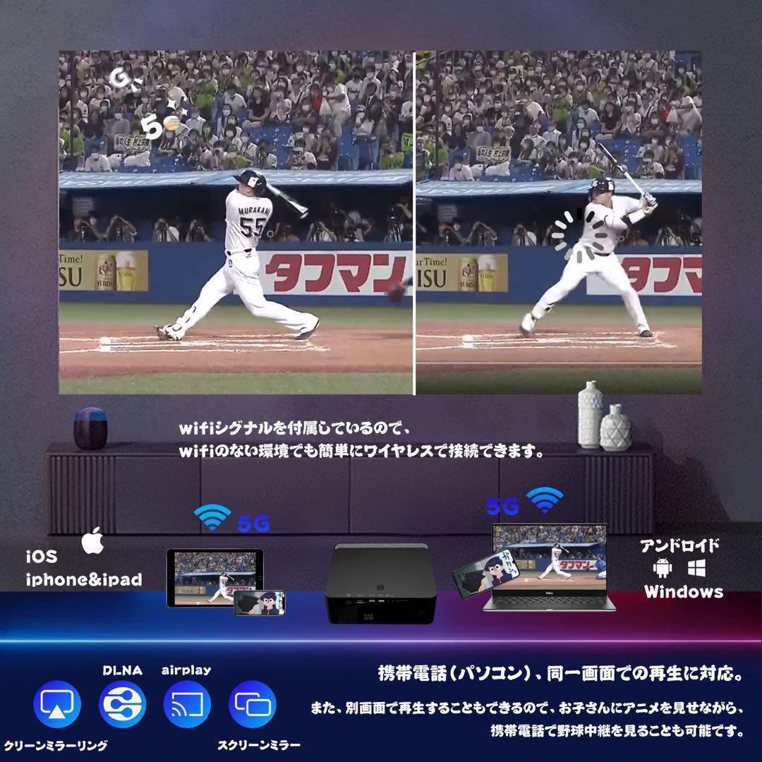 新品✨プロジェクター 家庭用 20000lm 4K ホームシアター Wi-Fi