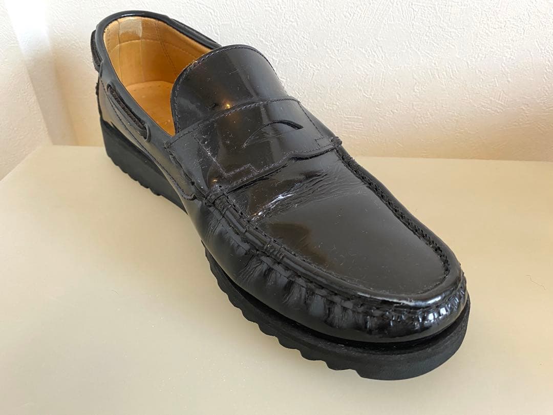 Paraboot BEAMS別注 パテントレザースリッポン