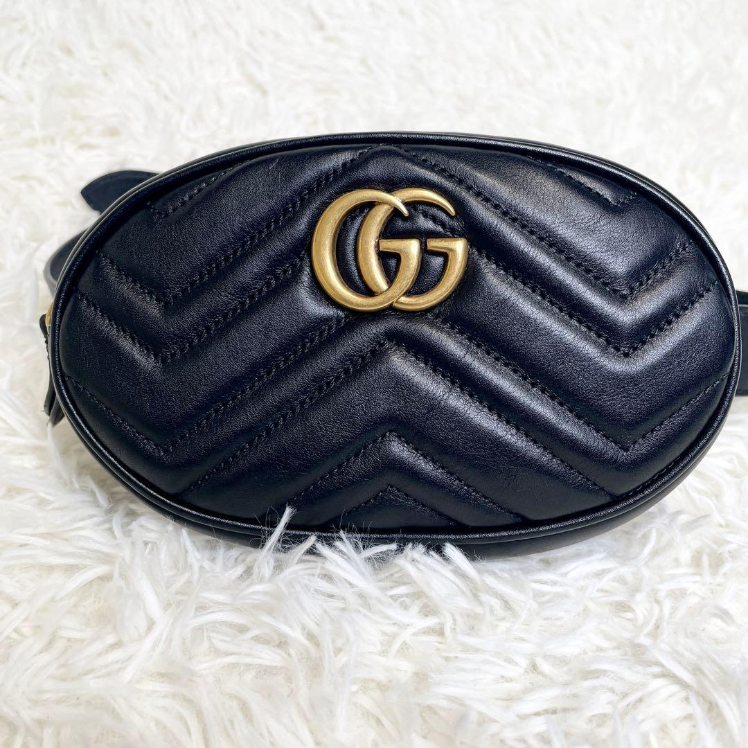 【極美品】GUCCI グッチ ボディバッグ ウエストポーチ マーモント GG