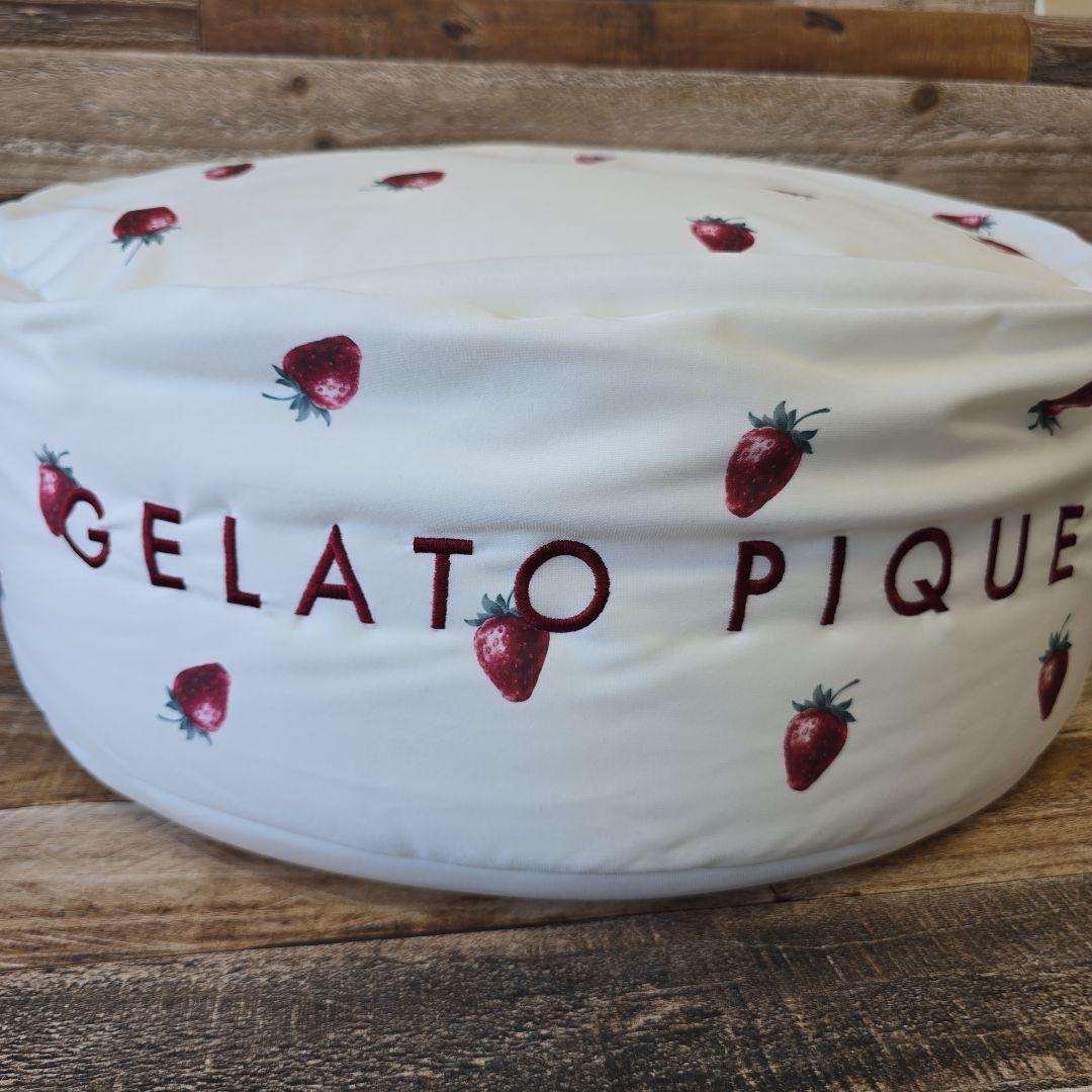 gelato pique ONLINE限定 モチーフビーズクッション いちご柄