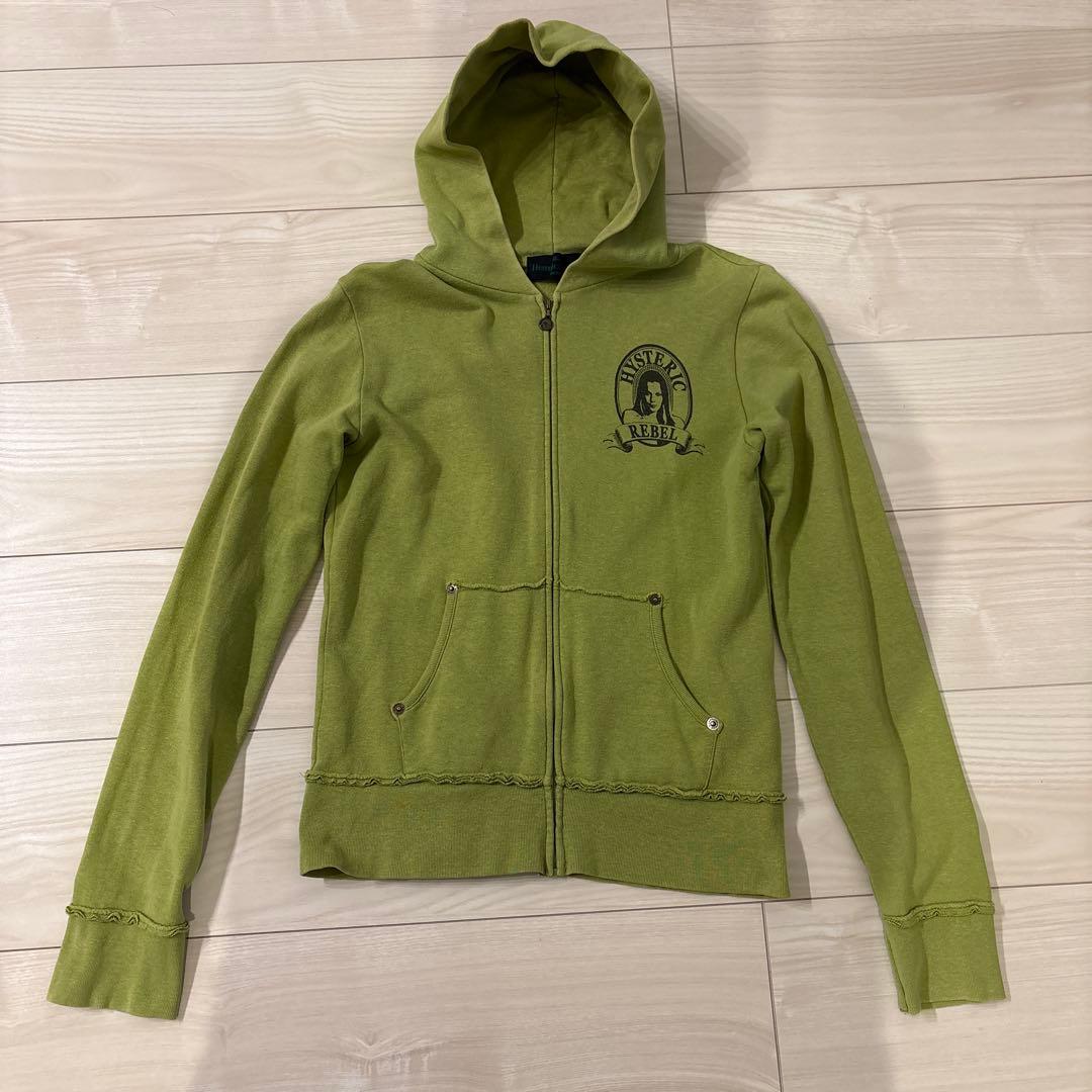 HYSTERIC GLAMOUR フード付きパーカー オリーブグリーン