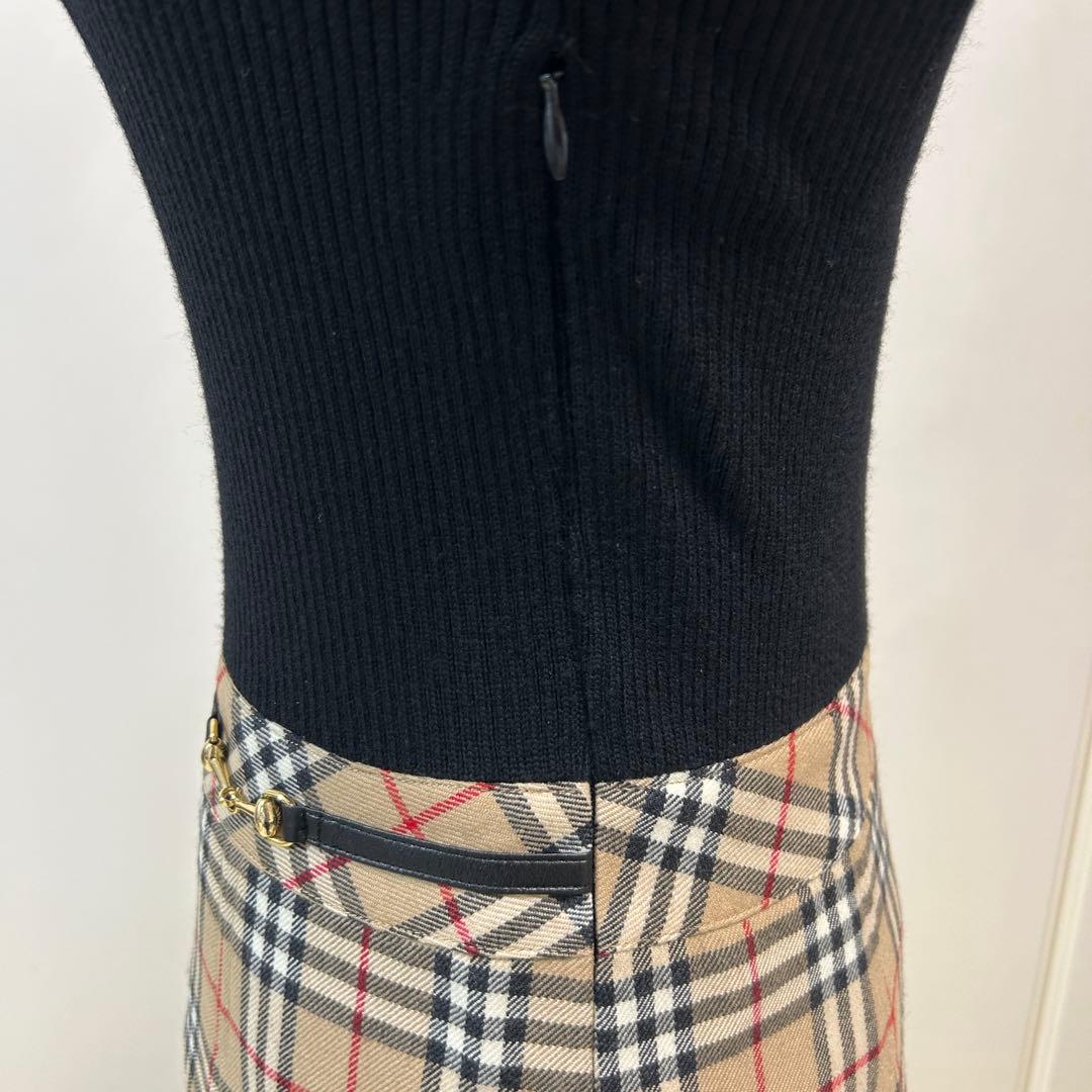 美品✨バーバリーロンドン ノバチェック ドッキングワンピース ブラック S