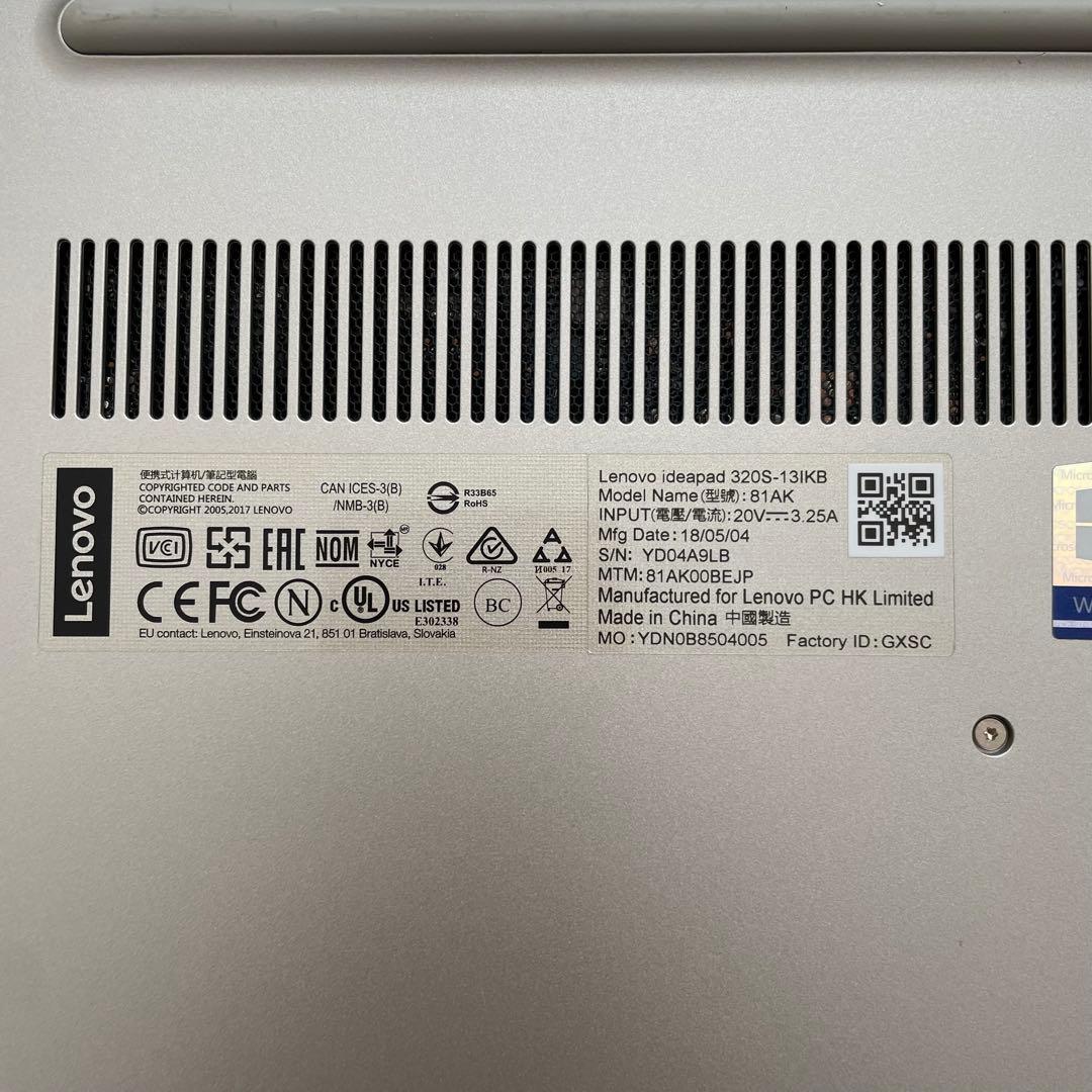 Lenovoideapad 320S-13IKB Corei5ジャンクSSDなし