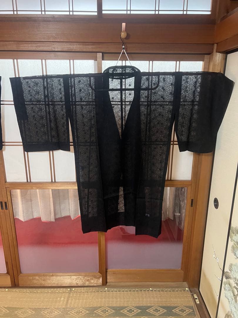 新品未使用 しつけ糸付き 道中着 夏用 和装コート 正絹