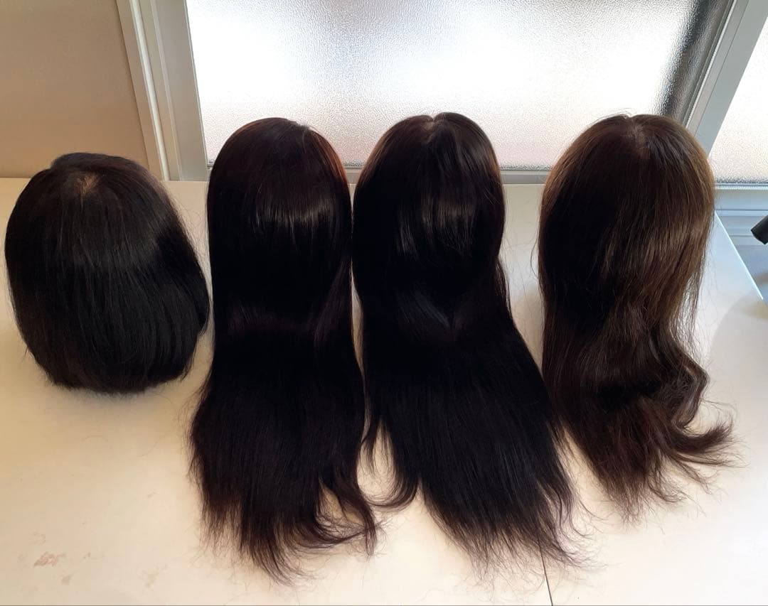 4体　ヘアセット　カット　ワインディング　練習用　マネキン　ウィッグ　美容師