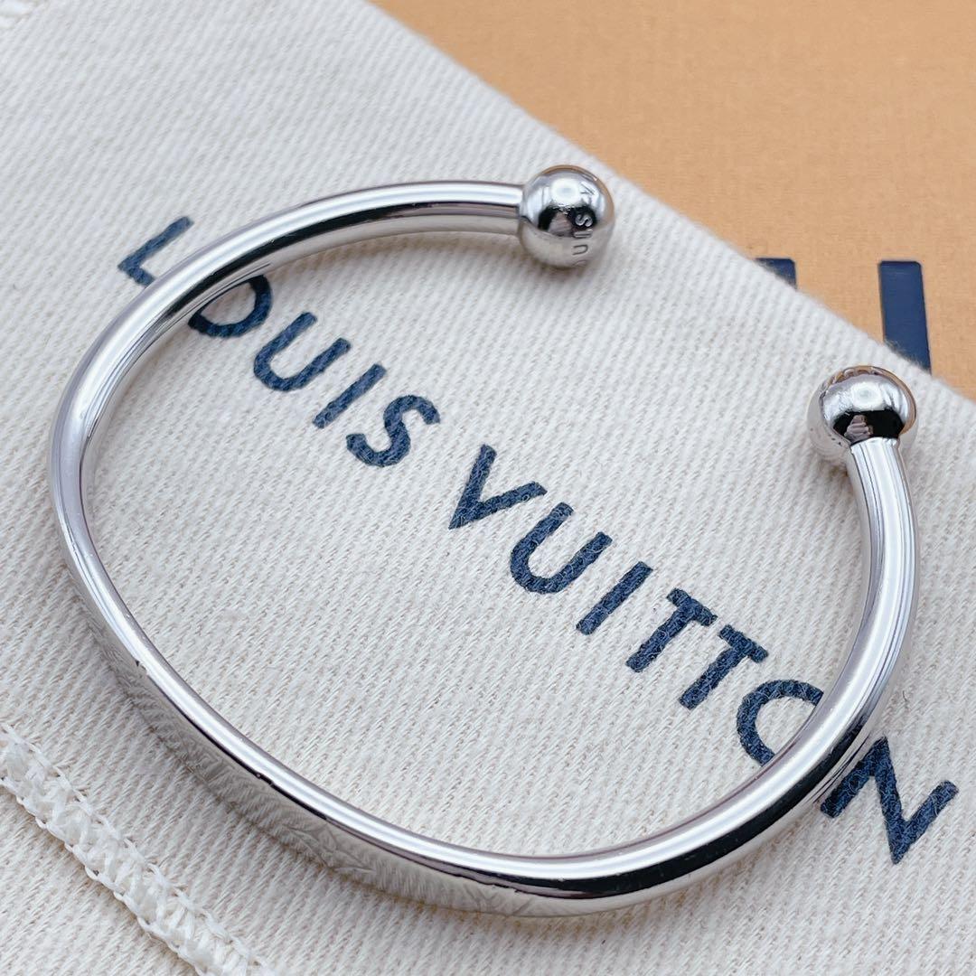 LOUIS VUITTON バングル　ジョンク　モノグラム　シルバー　ブラスレ