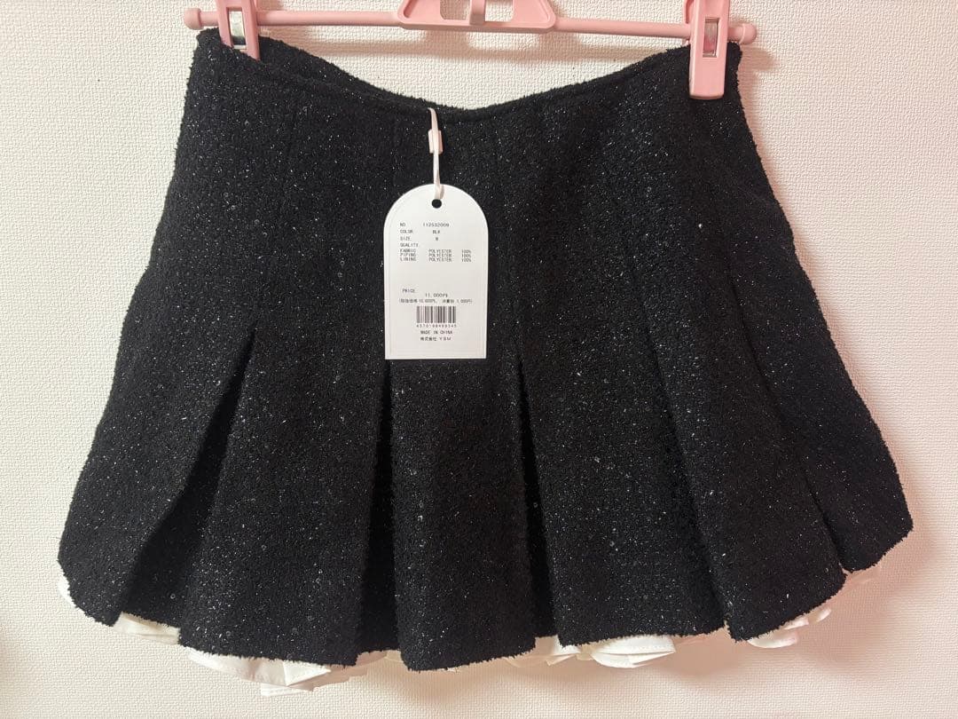 darich スパンコールツイードミニスカート