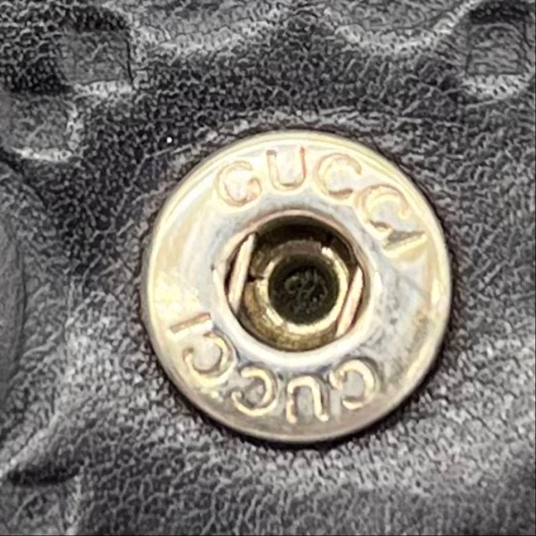 【美品】GUCCI ラブリーハート　グッチシマ　Wホック　ダークブラウン