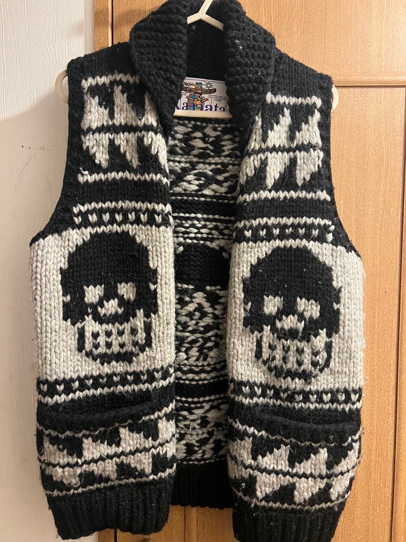 Kanata スカル柄ノースリーブベスト