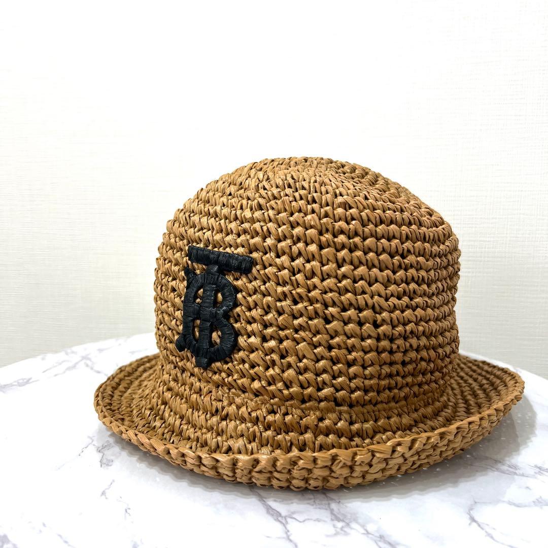 ✨極美品✨　BURBERRY バーバリー ストローハット 麦わら帽子 ベージュ