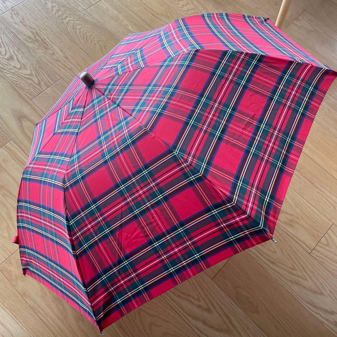 トラディショナルウェザーウェア折りたたみ傘晴雨兼用*タータンチェック