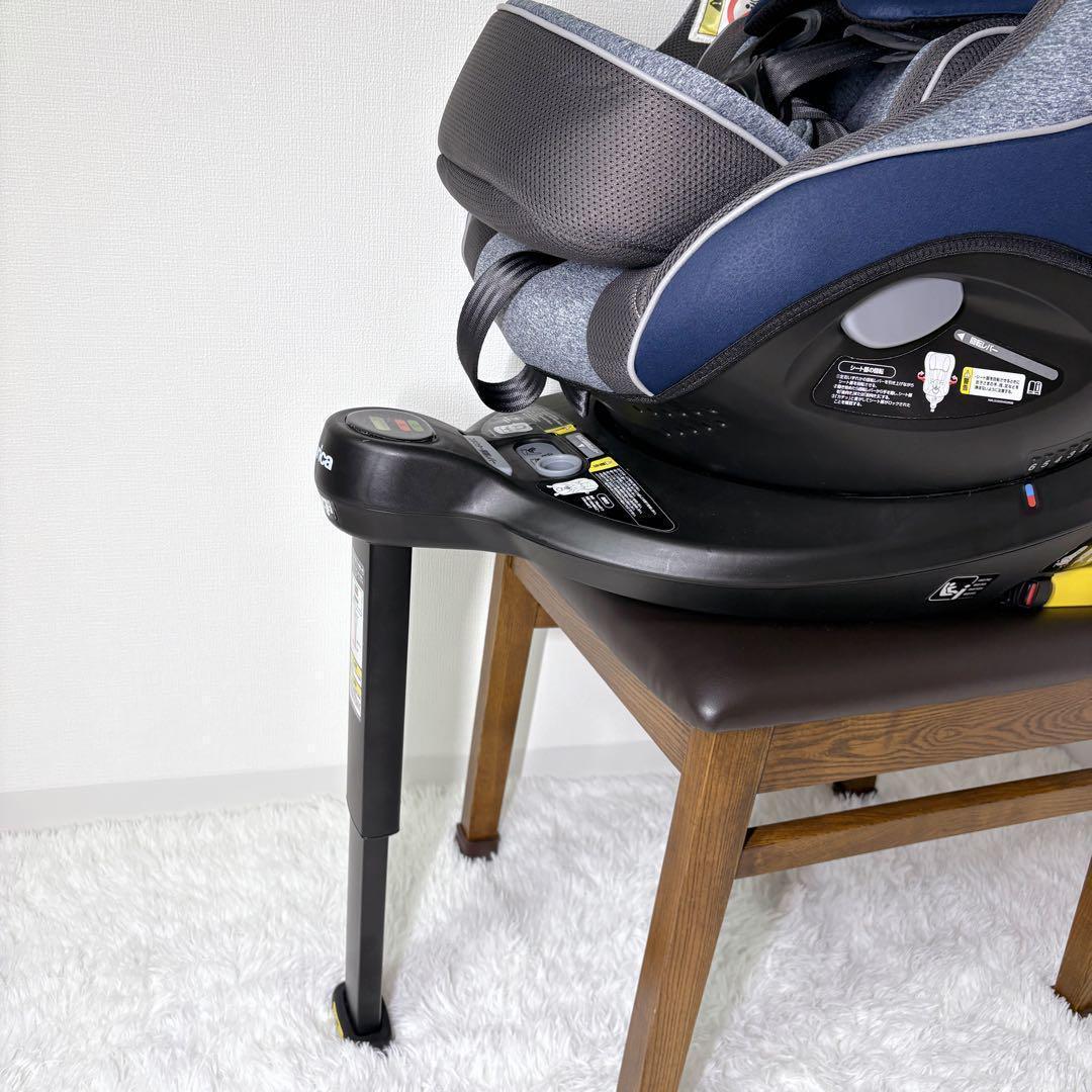 【美品】 Aprica クルリラ プロテクト ISOFIX 限定モデル ネイビー