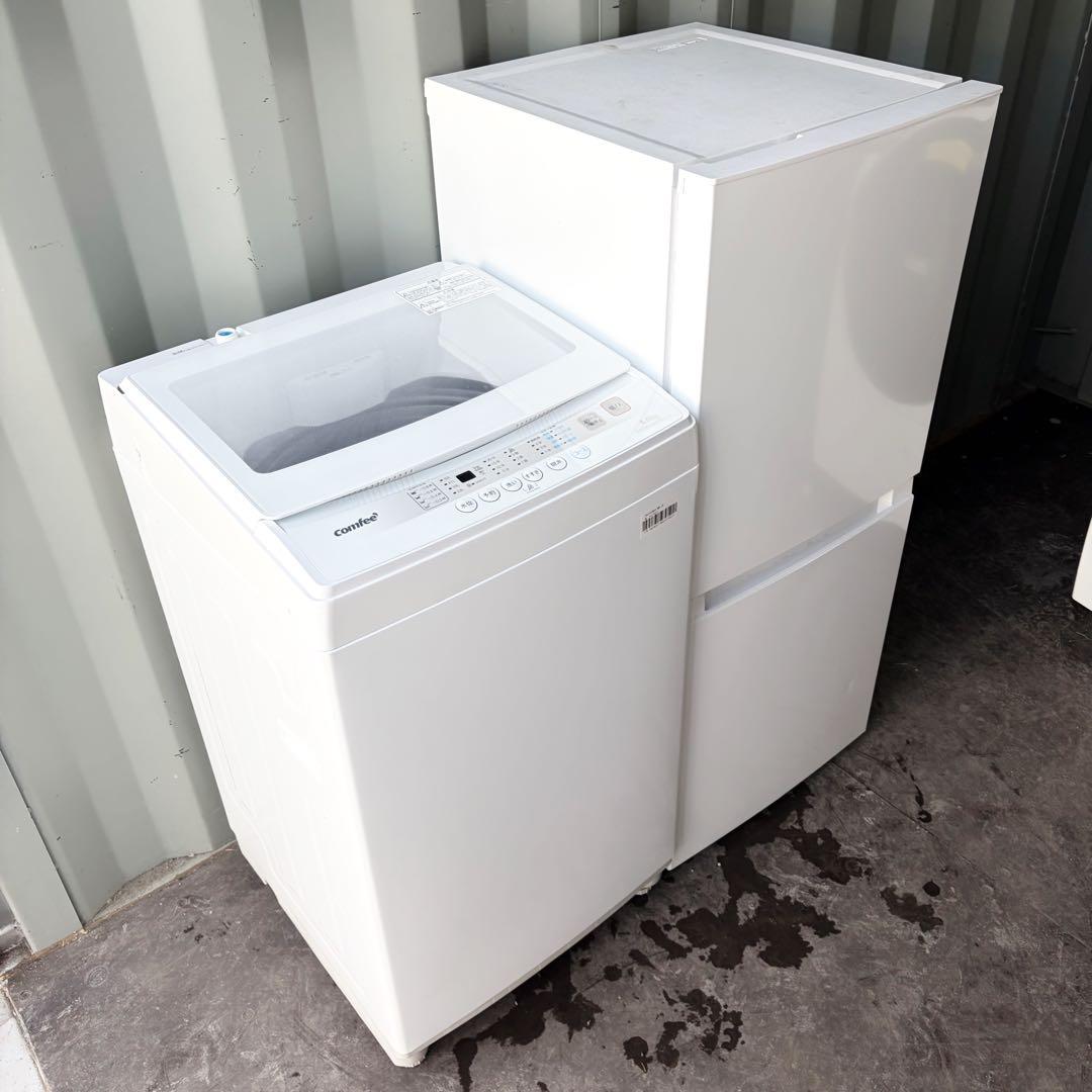 運搬取付無料！シンプルホワイト純正Haier・comfee2点セット！完動超美品